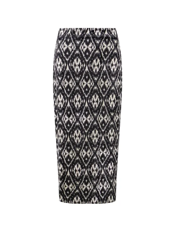 Jacquard Velvet Pencil Skirt - Pierre Louis Mascia