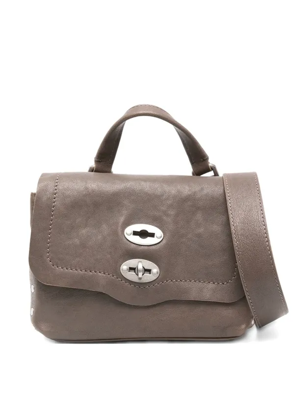 Postina Tabacco Baby Leather Handbag - Zanellato