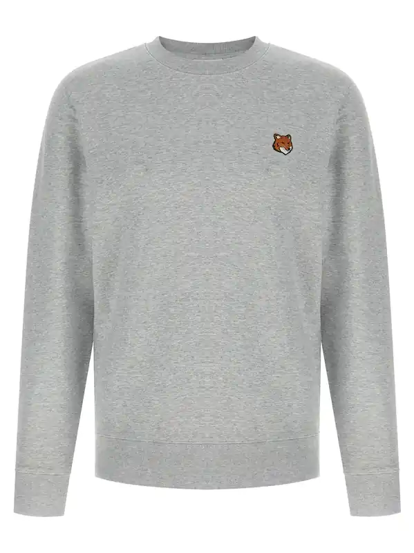 Fox Head Sweatshirt Gray - Maison Kitsuné
