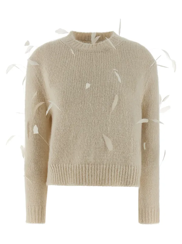 Feather Sweater Sweaters And Cardigans White - Jil Sander