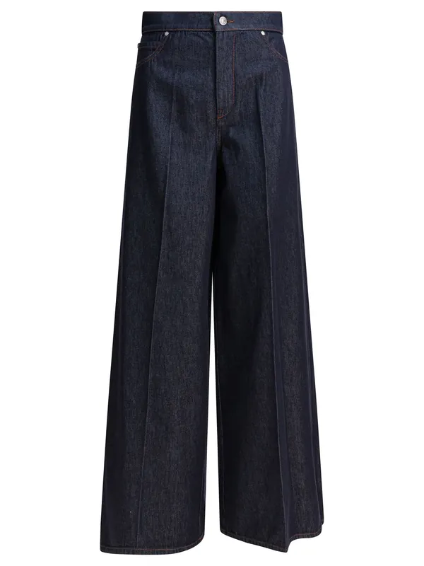 Denim Wide Leg Jeans Blue - Max Mara