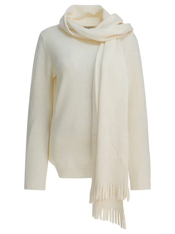 Knitwear White - Sandbeige