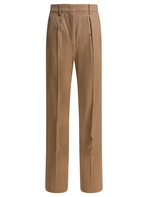 Men'S Pants In Camel Trousers Brown - Max Mara