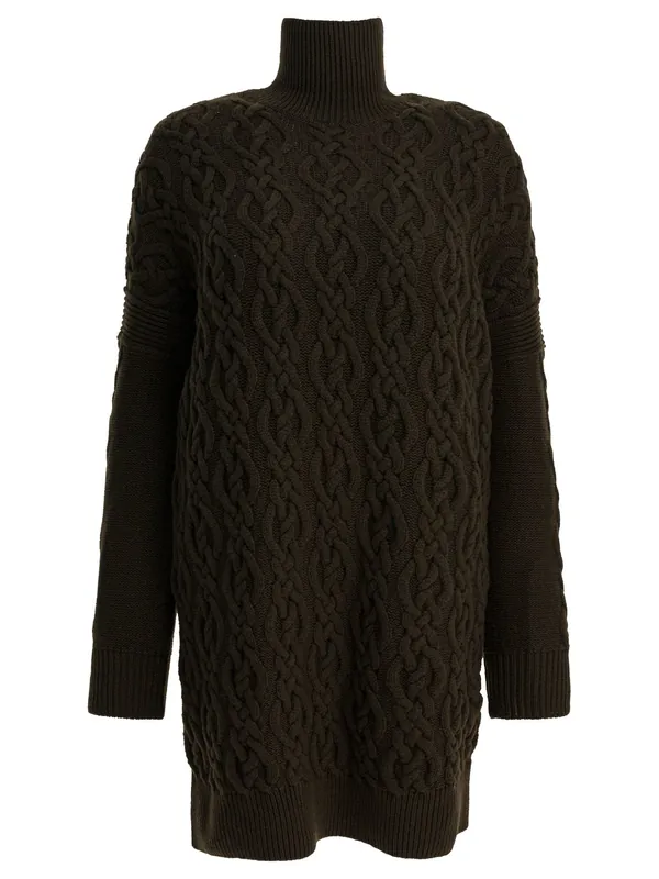 Wool And Cashmere Dress Dresses Green - Max Mara