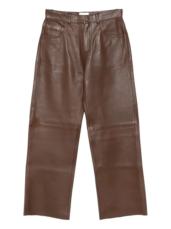 Five-Pocket Leather Pants