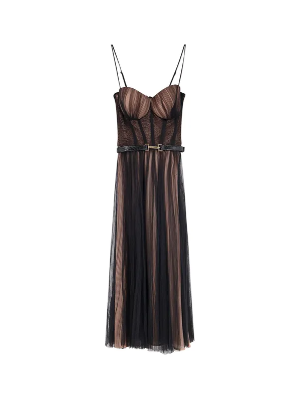 Tulle Midi Dress - Elisabetta Franchi