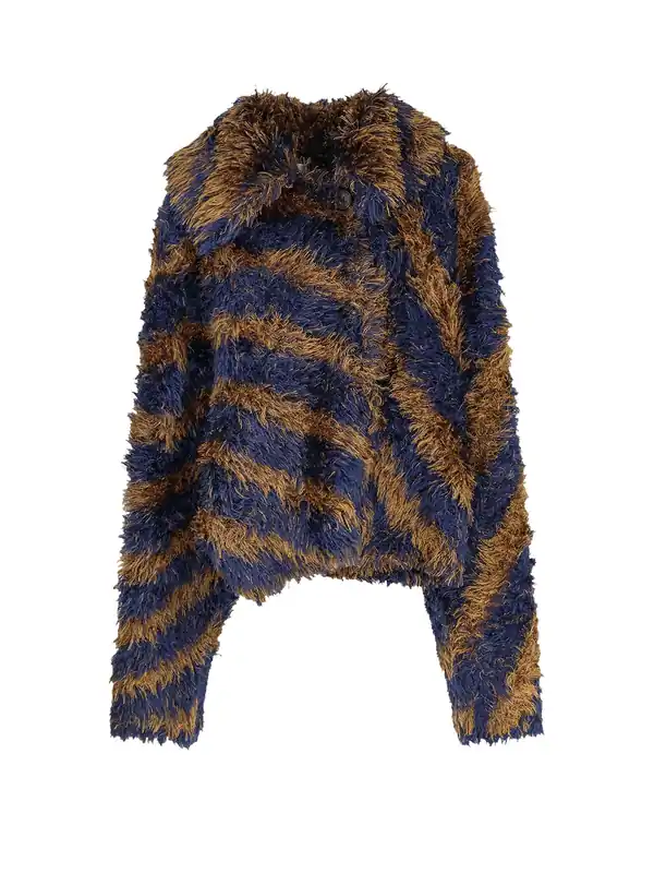 Terrace Frayed Fabric Cardigan - Dries Van Noten