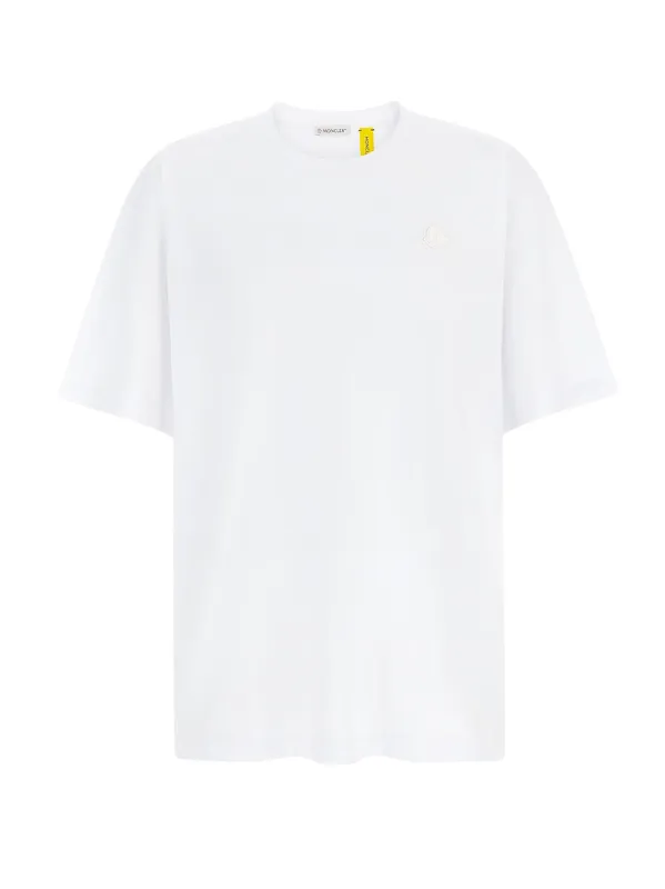 Cotton T-Shirt With Logo Patch On The Front