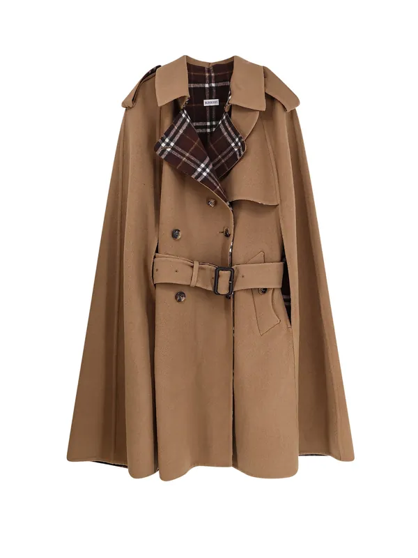 Belmont Virgin Wool Cape - Burberry