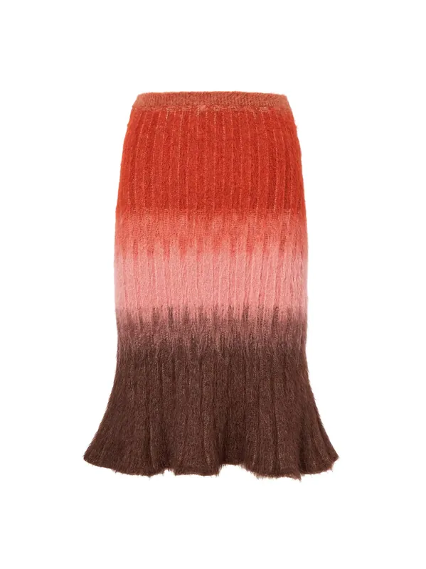 DéGradé Mohair And Wool Skirt - Fendi