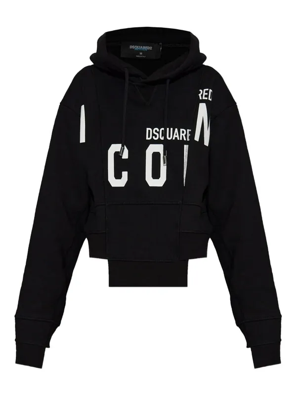 Cotton Cropped Hoodie - Dsquared2