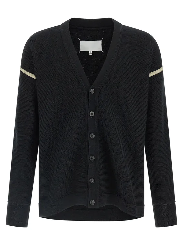 Elbow Patch Cardigan Sweaters And Cardigans Black - Maison Margiela