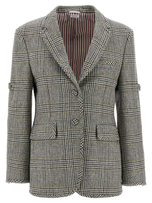 Prince Of Wales Blazer Blazers Multicolor - Thom Browne
