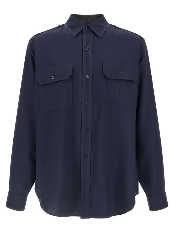 Pressed To Death Shirt And Blouse Blue - Maison Margiela