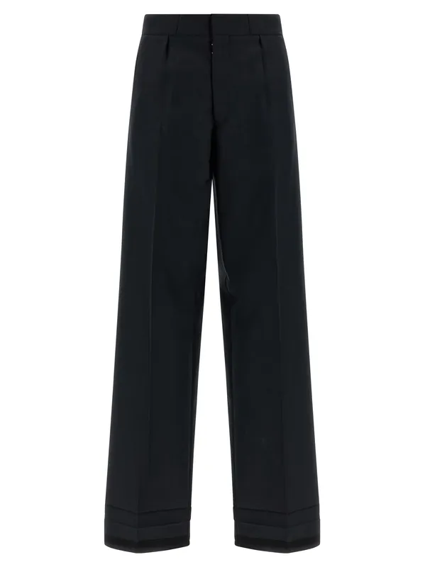 Herringbone Trousers Pants Black - Maison Margiela