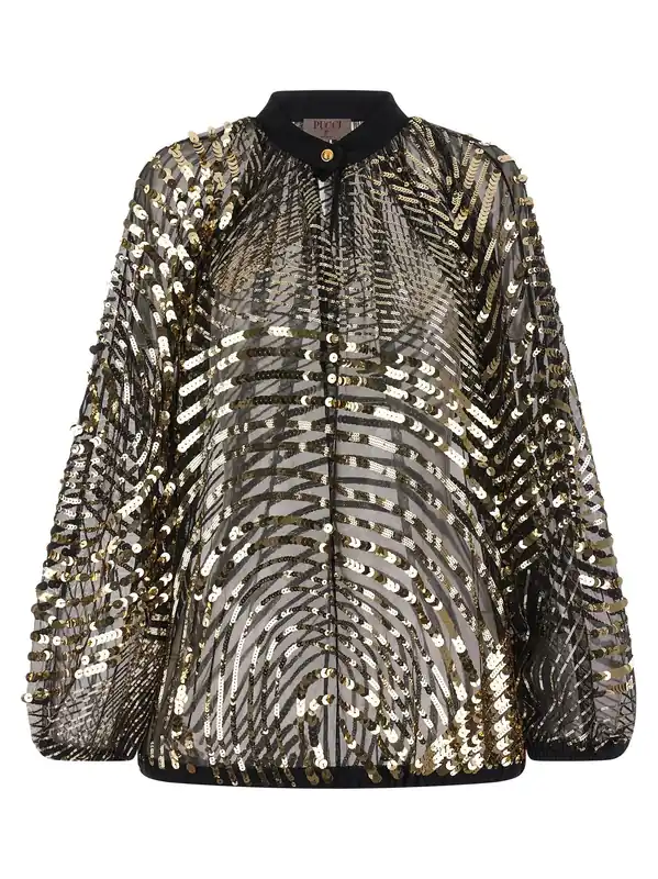Iride Shirt And Blouse Black - Emilio Pucci