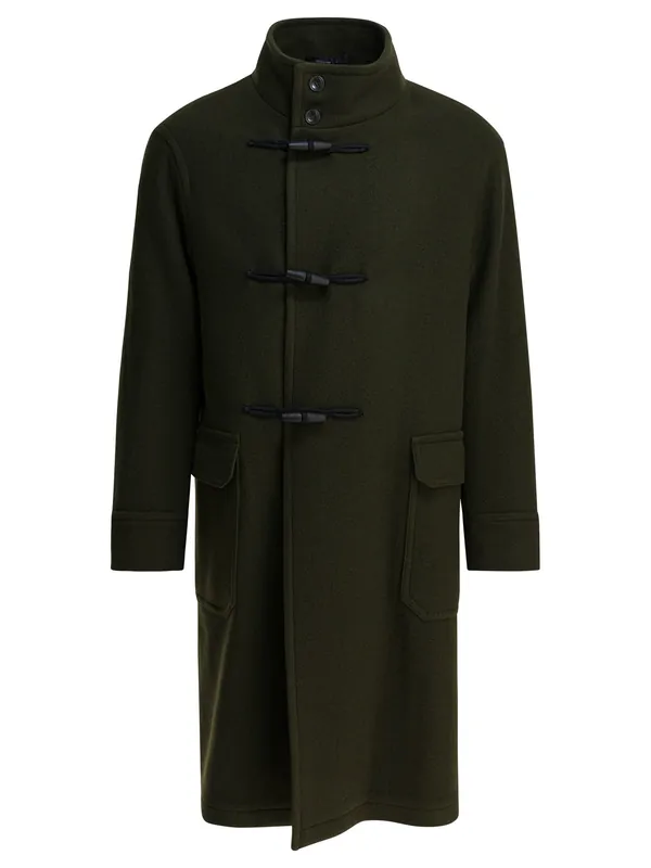 Long Wool Coat Jackets And Coats Green - Tagliatore