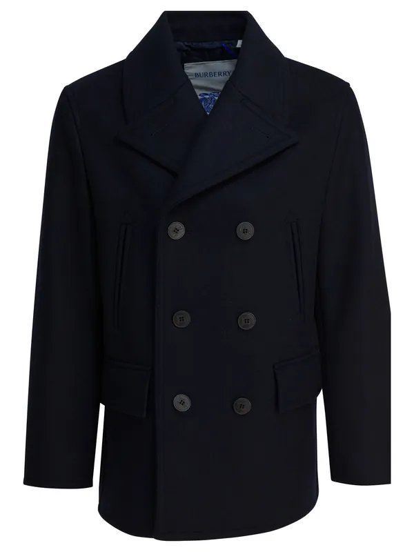 Wool Coat Jackets And Coats Blue - Burberry