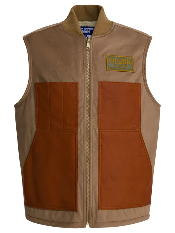 Sleeveless Wool Jacket Jackets And Coats Brown - Junya Watanabe Man