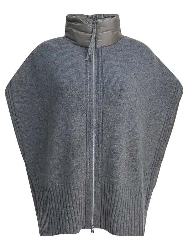 Ultralight Wool And Nylon Cape Jackets And Coats Grey - Herno