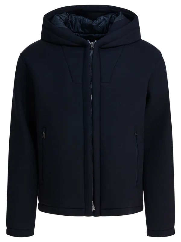 Short Scuba Coat Jackets And Coats Blue - Herno