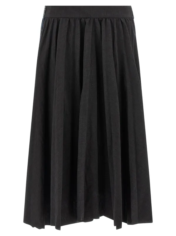 Hybrid Pleated Skirts Black - Balenciaga