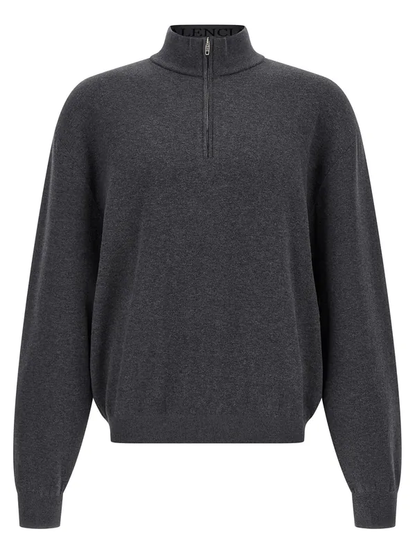 Half Zip Sweater Sweaters And Cardigans Gray - Balenciaga