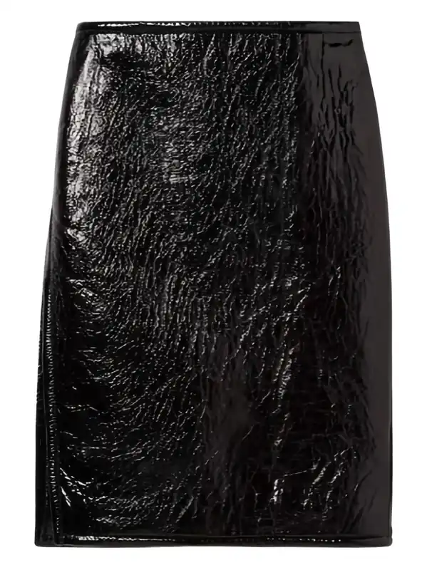 Leather Midi Skirt - Gucci