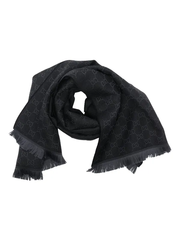 Gg Wool Scarf - Gucci