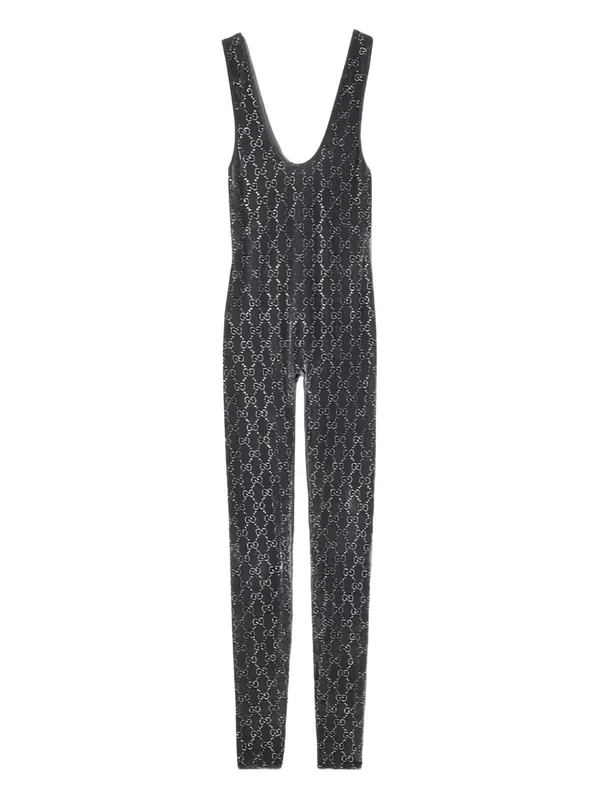 Gg Crystal Chenille Jumpsuit - Gucci