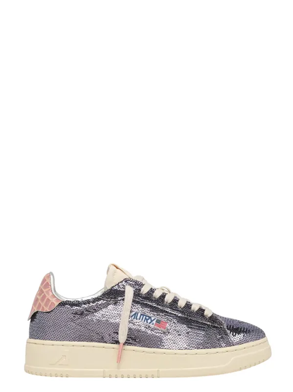 Dallas Low Sparkling Sequin Steel Sneakers - Autry