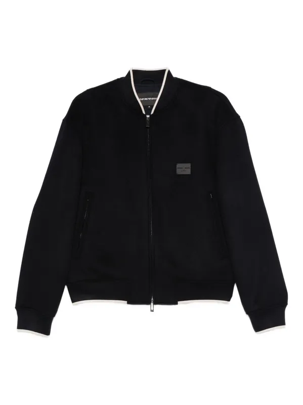 Wool Bomber Jacket - Emporio Armani