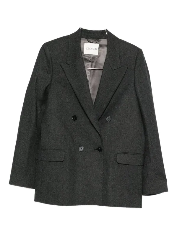 Wool Blend Double-Breasted Jacket
