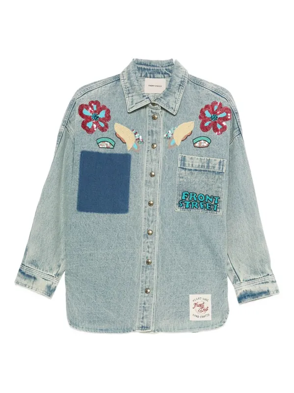 Patchwork Denim Shirt - Front Street