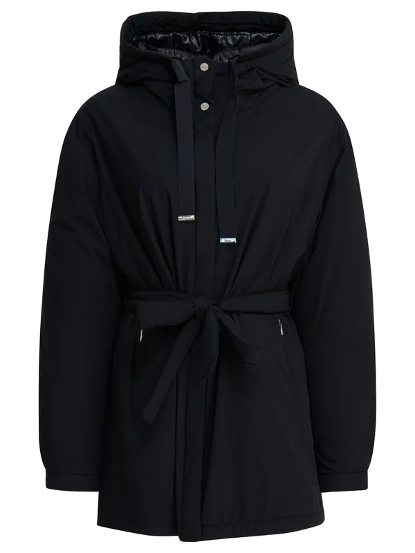 Nylon Hooded Jacket Jackets And Coats Black - Herno