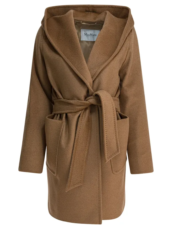 Camel Long Coat Jackets And Coats Brown - Max Mara