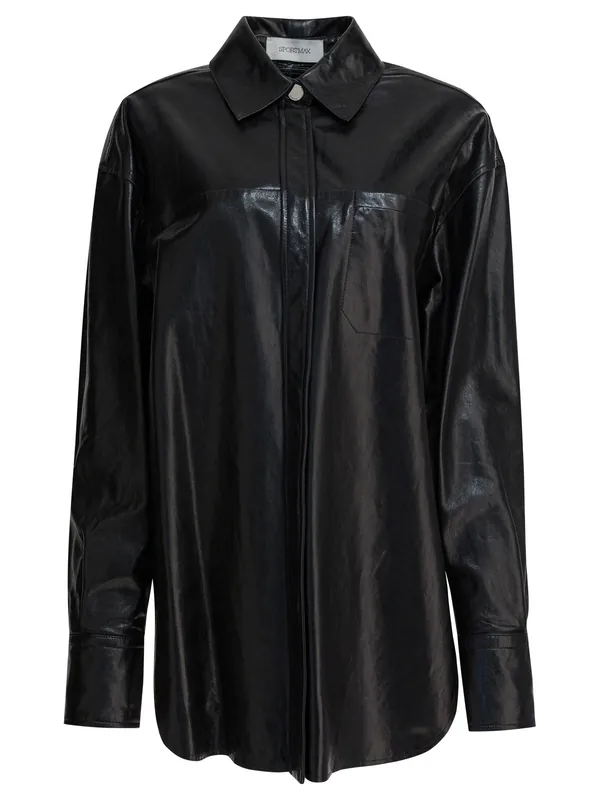 Leather Shirt Shirts Black - Max Mara