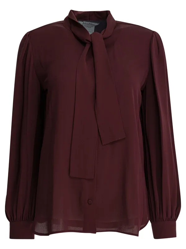 Silk Charmeuse Shirt Shirts Red - Max Mara