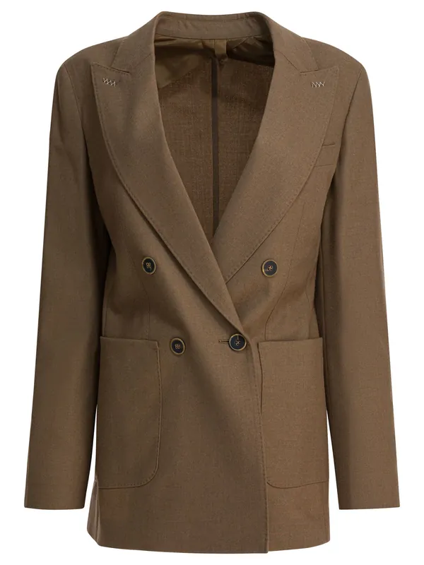 Cashmere Blazer Jackets And Coats Brown - Max Mara