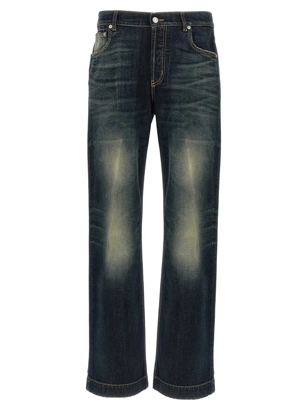 Wide Leg Jeans Blue - Alexander McQueen
