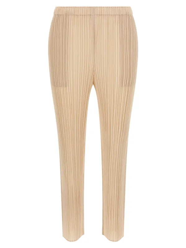 Monthly Colors: July Pants Beige - Pleats Please Issey Miyake