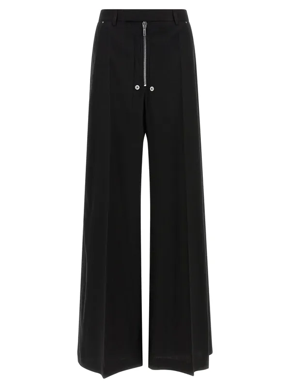 Tailored Wide Belas Pants Black - Rick Owens