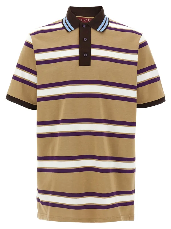Embossed Logo Shirt Polo Multicolor - Gucci
