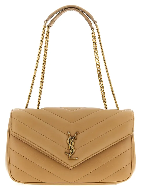 Loulou Shoulder Bags Beige - Saint Laurent