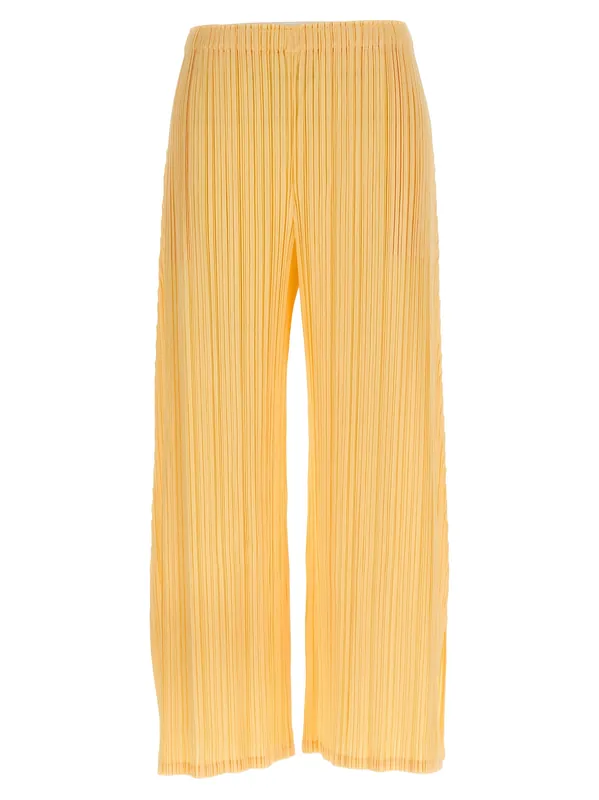 Mellow Pleats Pants Yellow - Pleats Please Issey Miyake