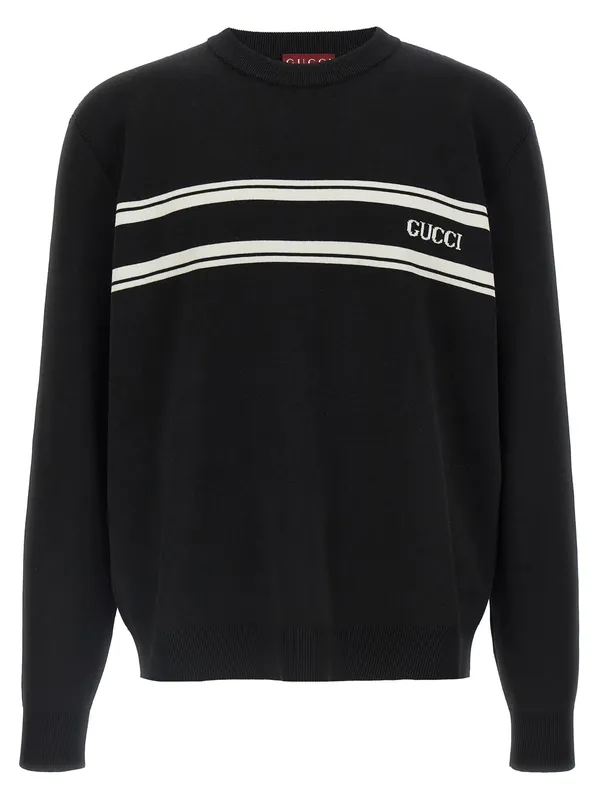Intarsio Gucci Sweaters And Cardigans White/Black