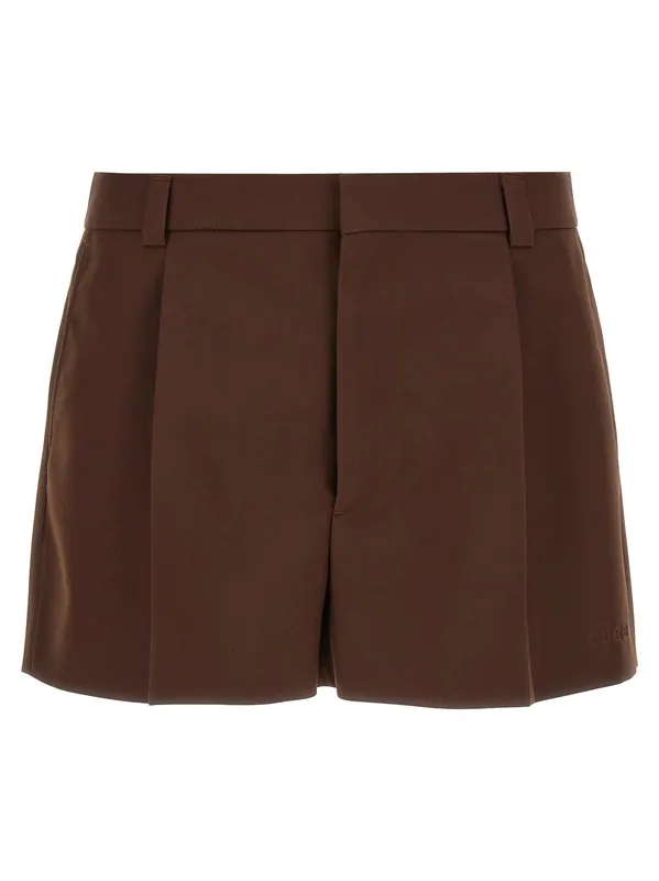 Wool Shorts Bermuda And Short Brown - Gucci