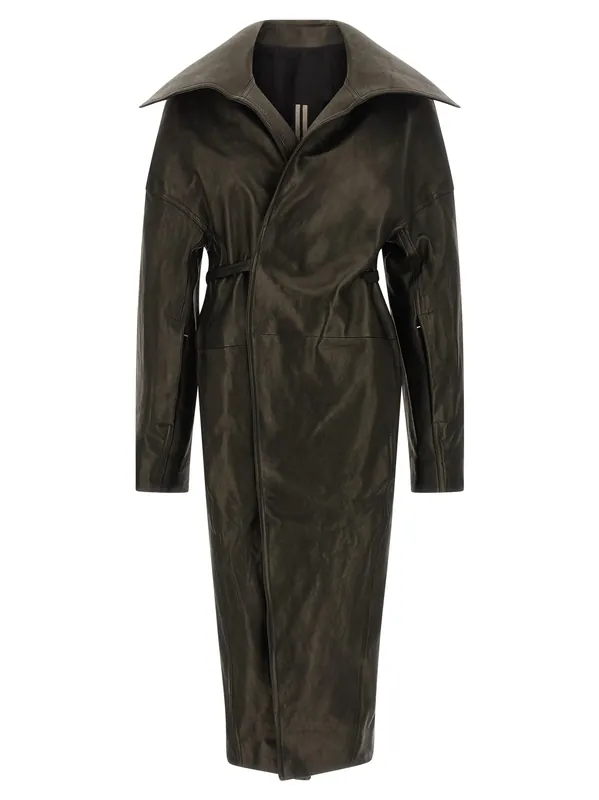 Dracucollar Belted Coats And Trench Coats Black - Rick Owens