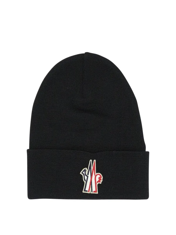 Wool Beanie Hats Black - Moncler Grenoble