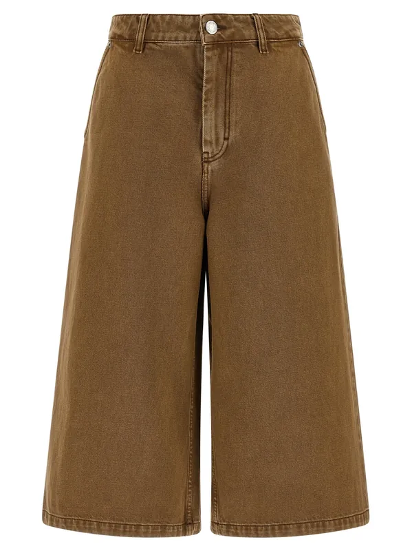 Denim Bermuda Shorts Bermuda And Short Brown - Ami Paris